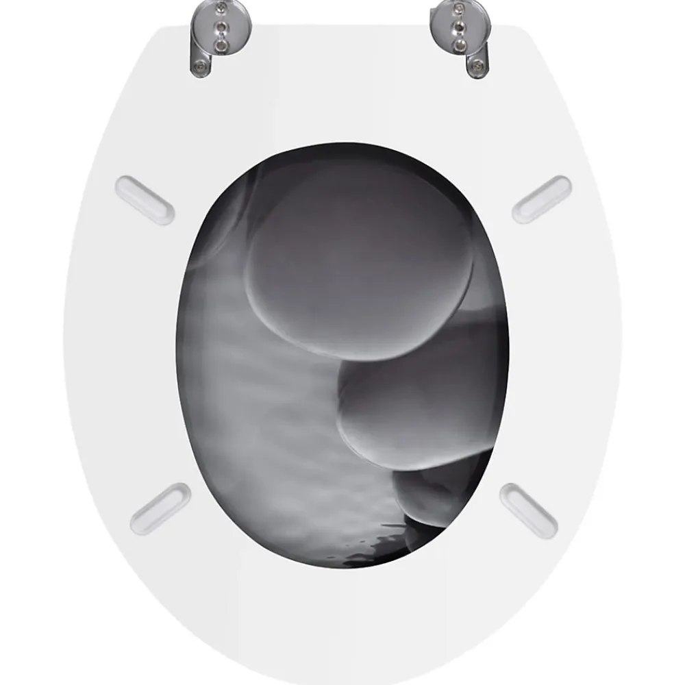 Abattant Wc|Helloshop26 Siège de toilette abattant avec couvercle mdf
