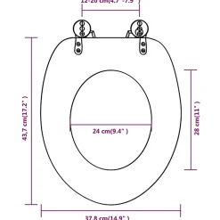 Abattant Wc|Helloshop26 Siège de toilette abattant avec couvercle mdf