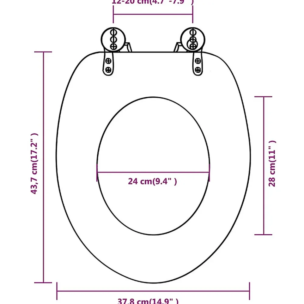 Abattant Wc|Helloshop26 Siège de toilette abattant avec couvercle mdf