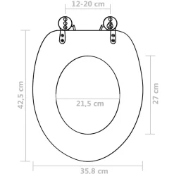 Abattant Wc|Helloshop26 Siège de toilette avec couvercle MDF mdf marron