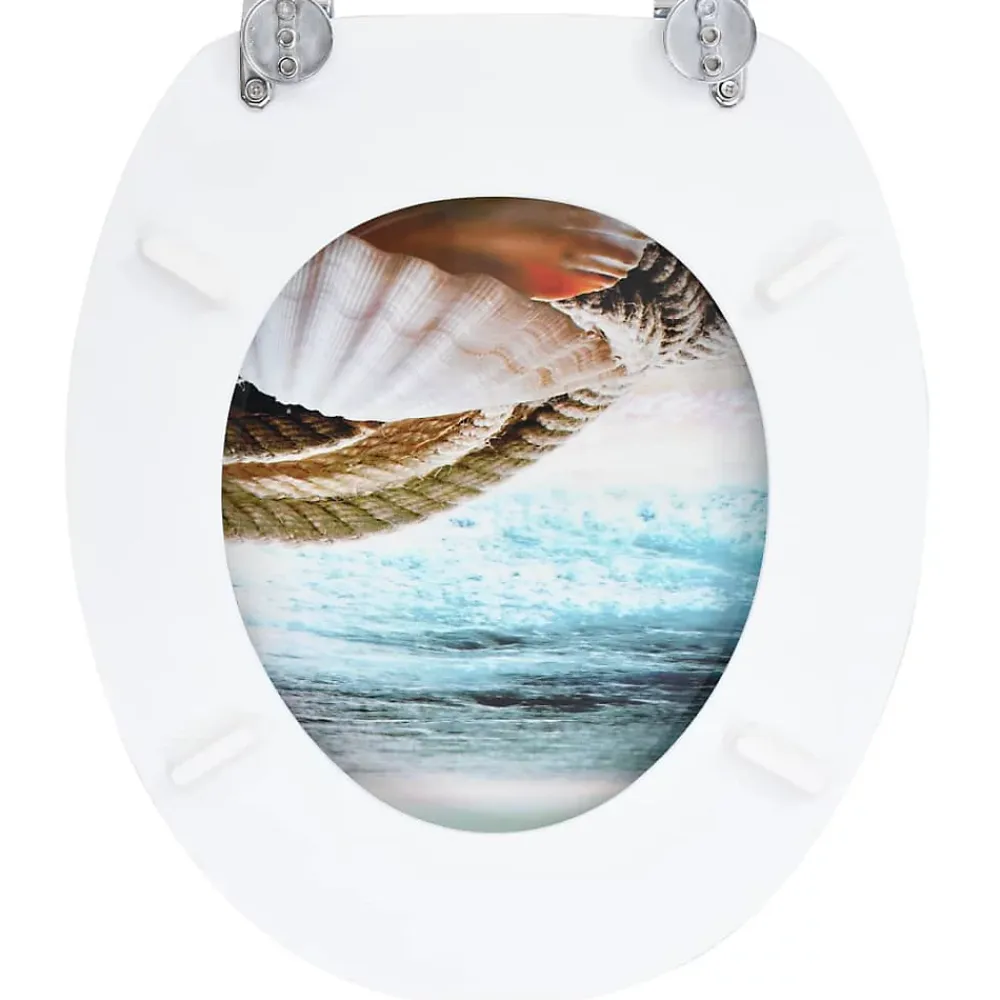 Abattant Wc|Helloshop26 Siège de toilette avec couvercle cuvette mdf
