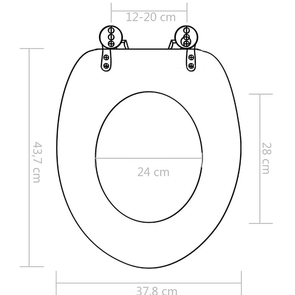Abattant Wc|Helloshop26 Siège de toilette avec couvercle cuvette mdf