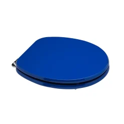 Kiamami Valentina Siège De Toilette Bleu Électrique En Mdf À Compatibilité Universelle