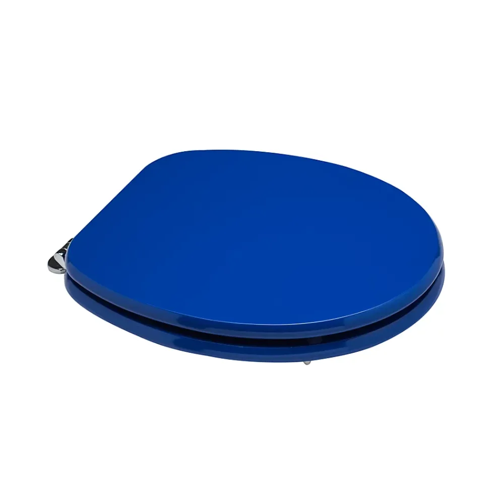 Kiamami Valentina Siège De Toilette Bleu Électrique En Mdf À Compatibilité Universelle