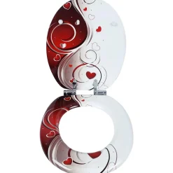Abattant Wc|Helloshop26 Siège de toilette charnière à fermeture bois blanc