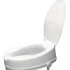 Wc Pmr|Aidapt Siège de toilette surélevé en plastique avec couvercle Senator blanc - Hauteur 10 cm