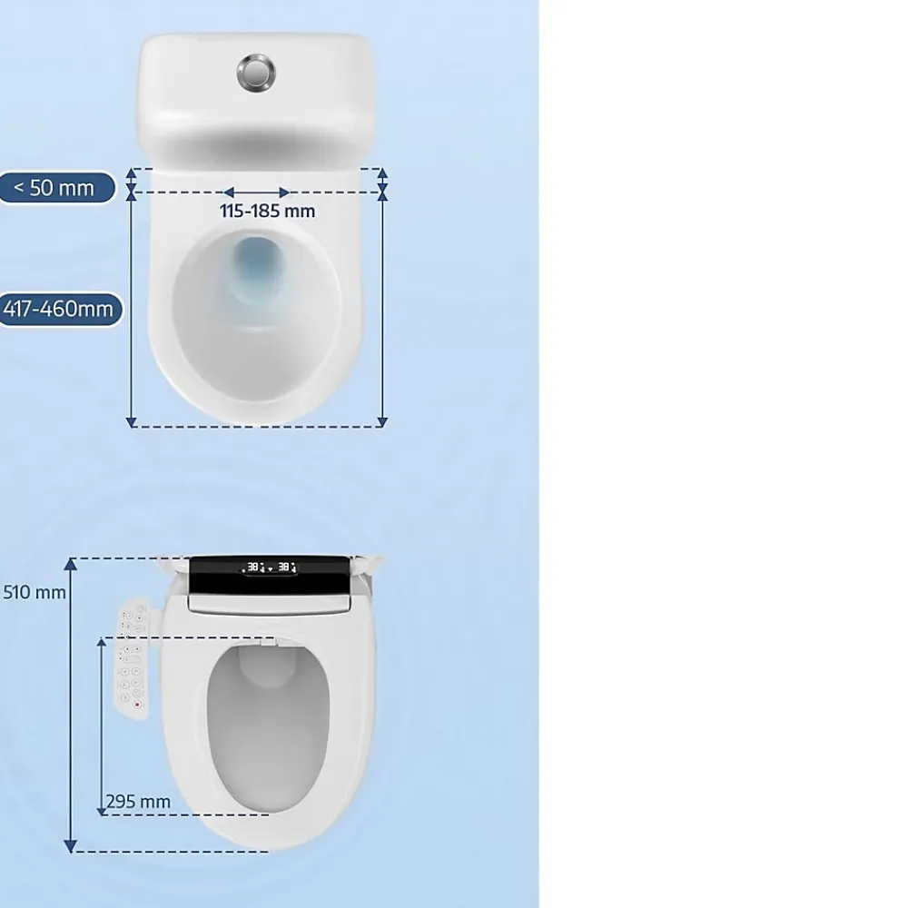 Wc Japonais|Nature Pro Siège Toilette Japonaise Complet, Abattant WC Japonais Lavant Séchant cuvette Japonaise Chauffante, Bidet Toilette WC eau chaude