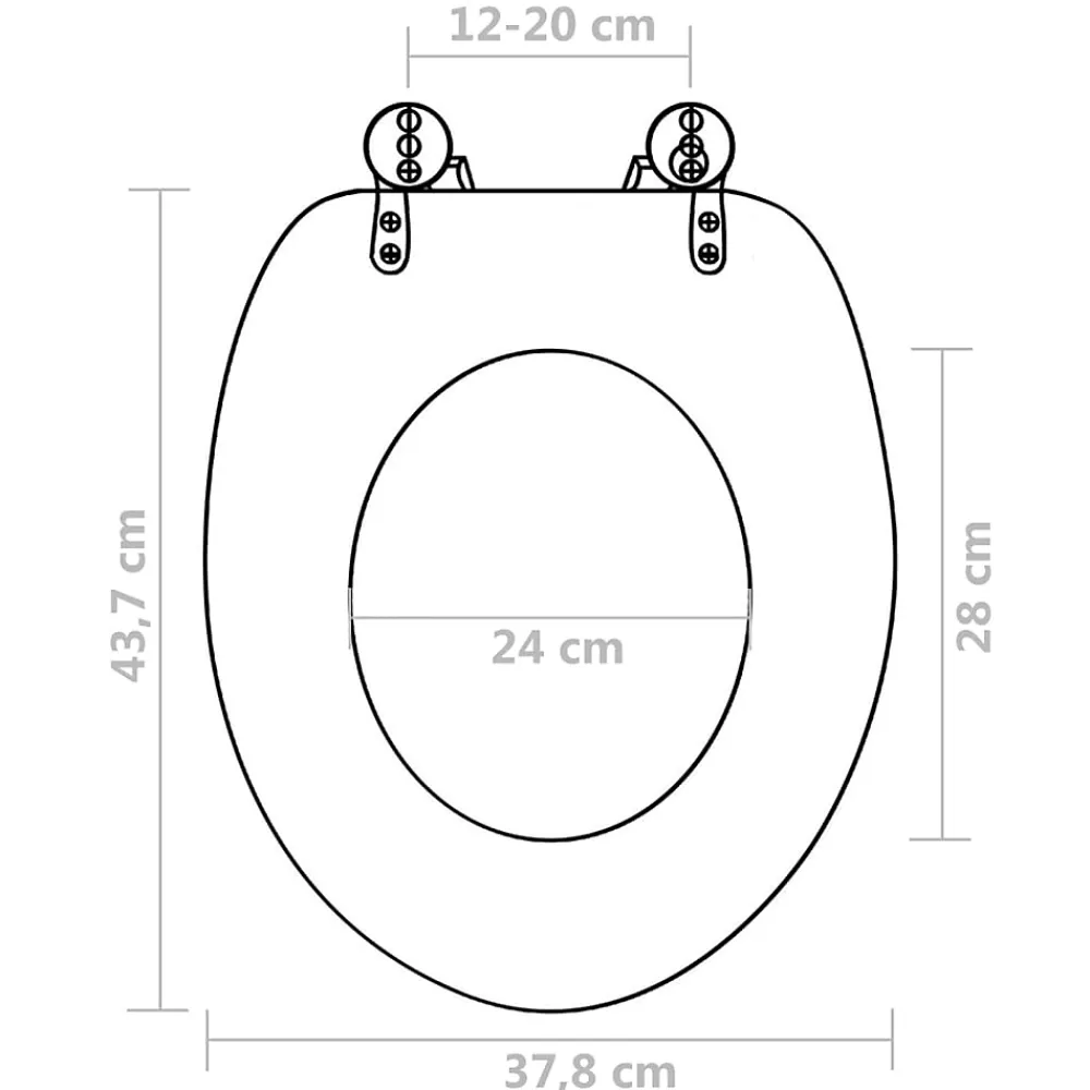 Abattant Wc|Helloshop26 Siège WC couvercle fermeture en douceur mdf vert