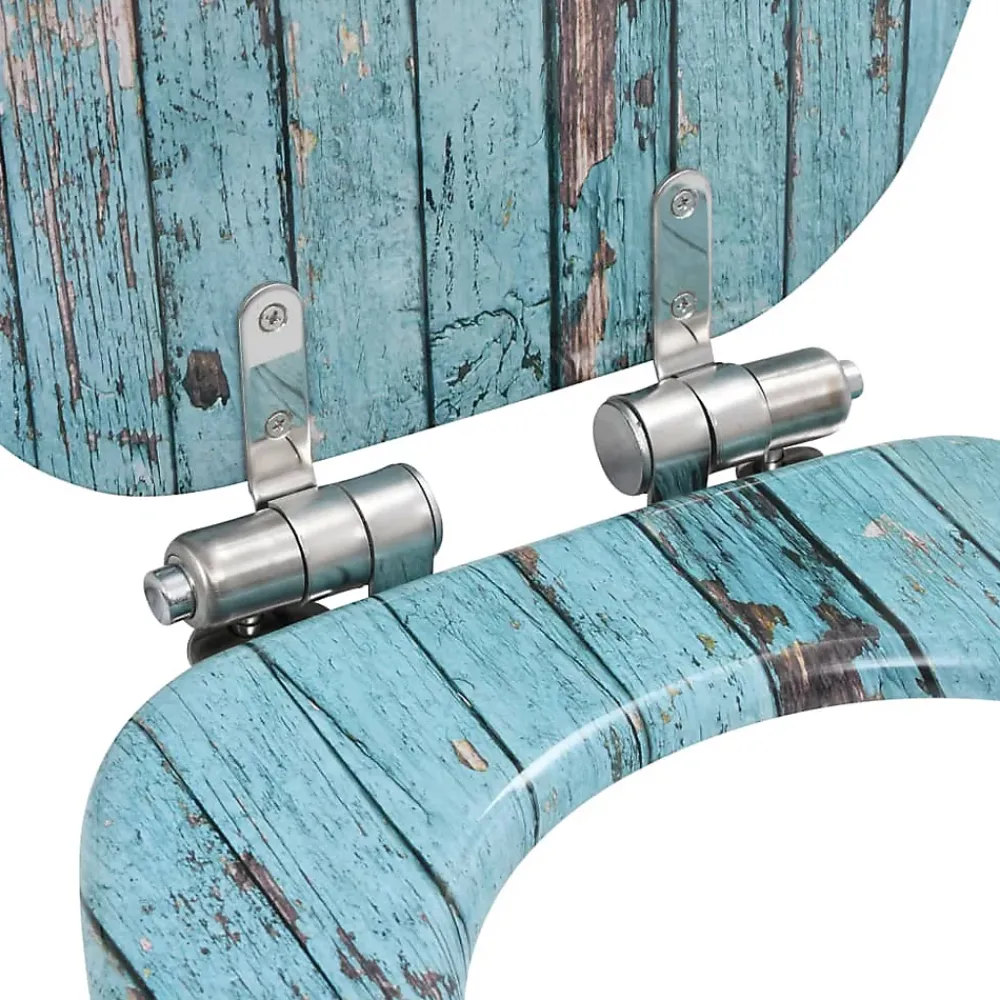 Abattant Wc|Helloshop26 Siège WC MDF couvercle à fermeture mdf