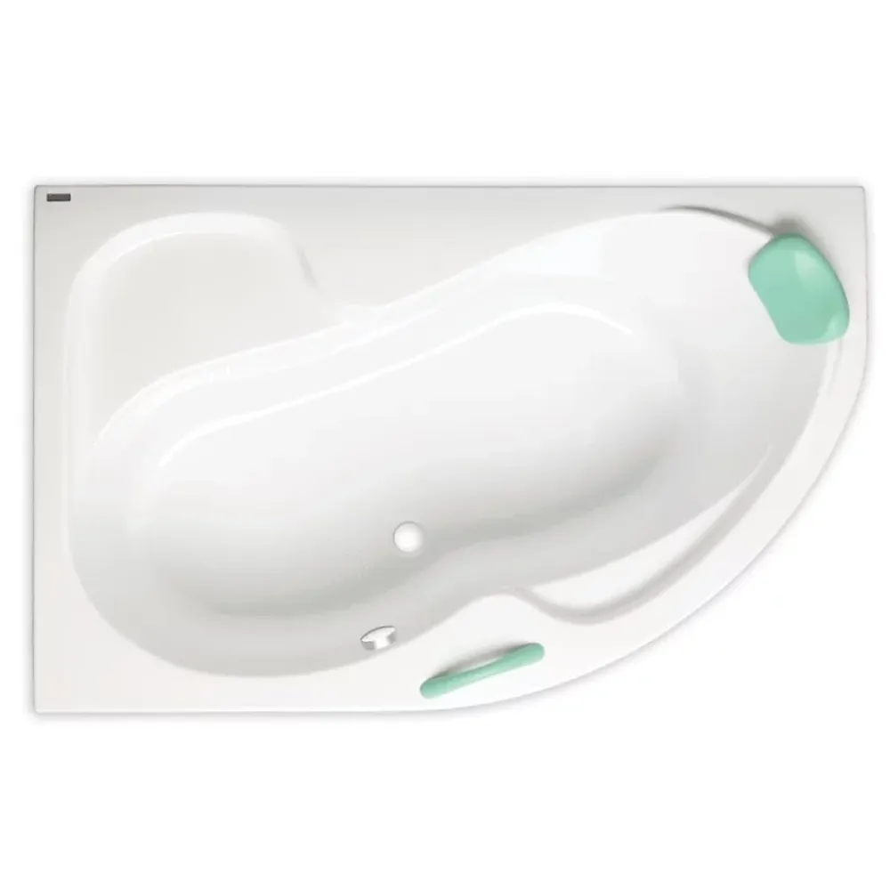 Siko 160 x 100 cm Fortuna Plus baignoire d'angle orientation droite en acrylique, sans pieds, blanc (FO1600PPLUS)