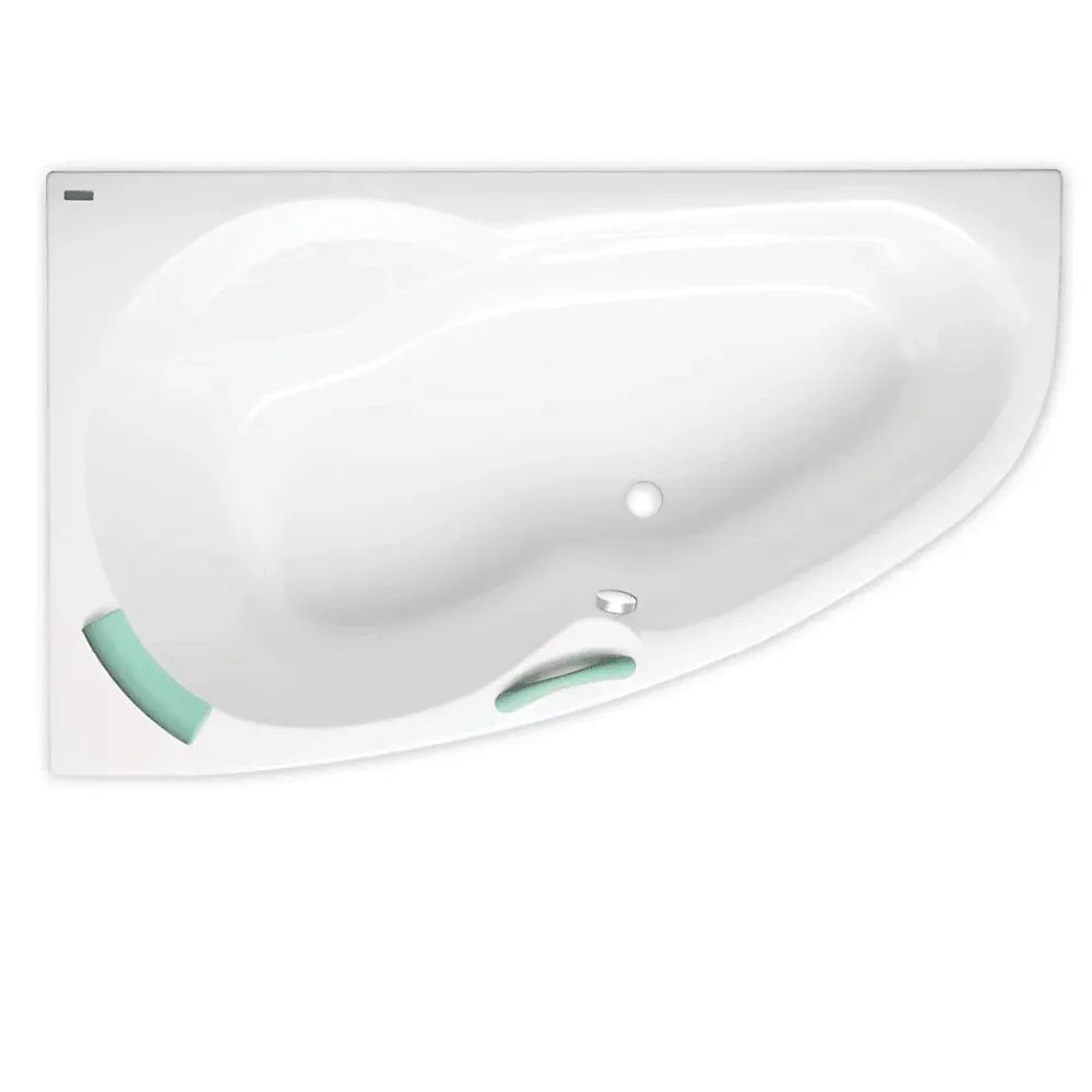Siko 160 x 100 cm Fortuna Plus baignoire d'angle orientation gauche en acrylique, sans pieds, blanc (FO1600LPLUS)