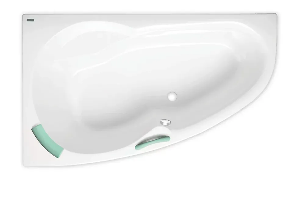 Baignoire D'Angle|Siko 140 x 95 cm Luiza baignoire d'angle gain de place, orientation gauche en acrylique, sans pieds, blanc (LU1400L)