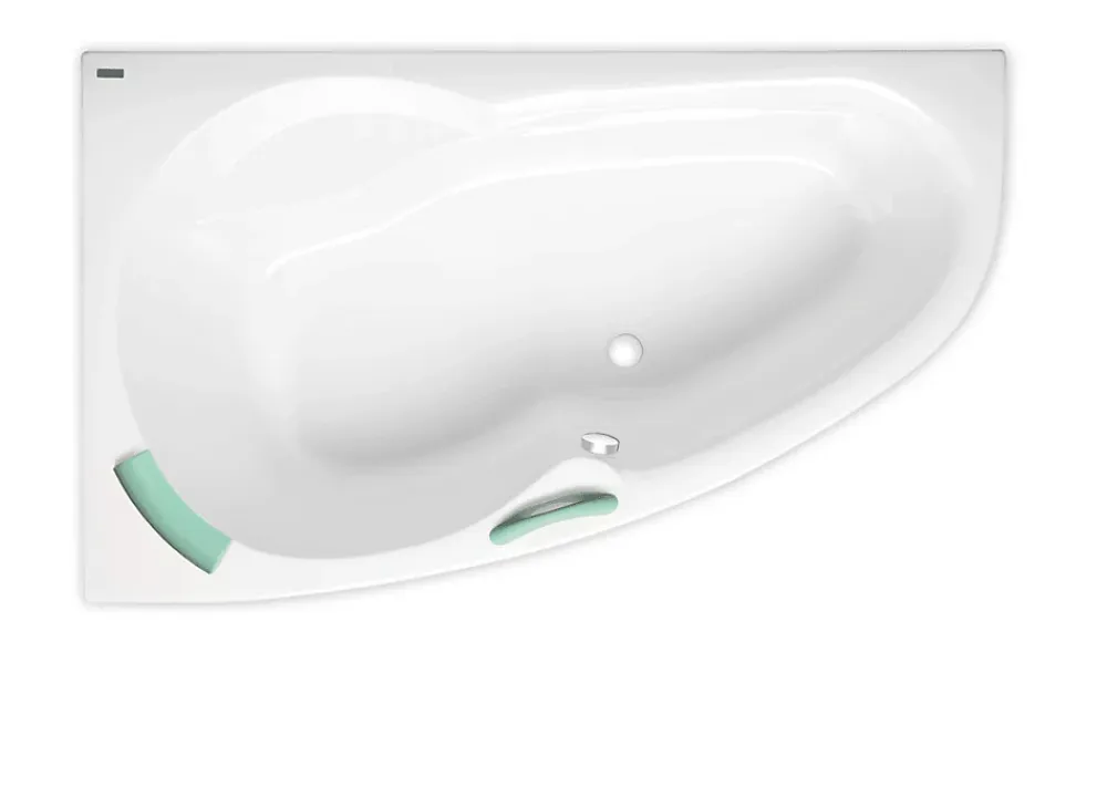 Siko 160 x 95 cm Luiza baignoire d'angle orientation gauche en acrylique, sans pieds, blanc (LU1600L)
