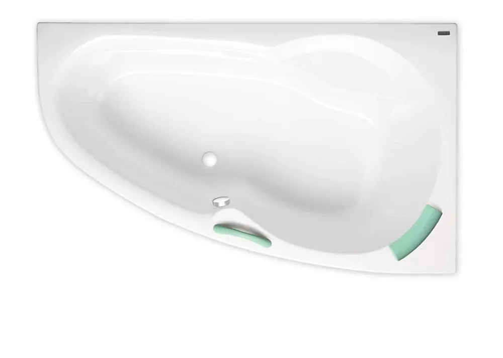 Siko 140 x 95 cm Luiza baignoire d'angle gain de place, orientation droite en acrylique, sans pieds, blanc (LU1400P)