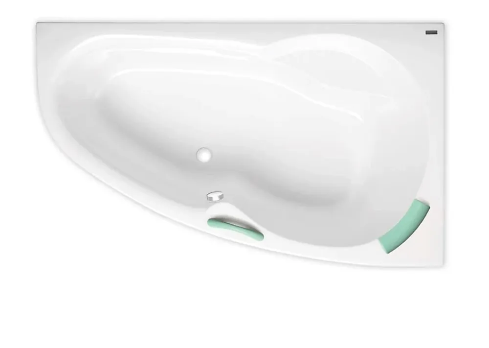 Baignoire D'Angle|Siko 160 x 95 cm Luiza baignoire d'angle orientation droite en acrylique, sans pieds, blanc (LU1600P)