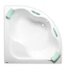 Siko 140 x 140 cm Samanta Plus baignoire d'angle en acrylique, sans pieds, blanc (SM1400PLUS)