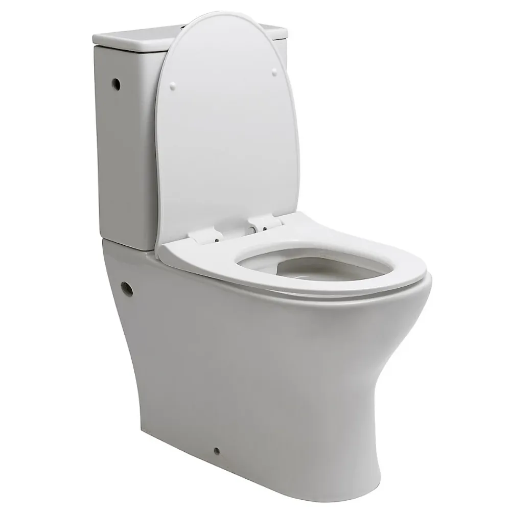 Wc À Poser|Siko Combi WC à poser sans bride, avec abattant slim softclose - remplissage par le côté (EUR990)