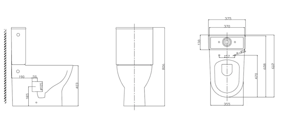 Wc À Poser|Siko Combi WC à poser sans bride, avec abattant slim softclose - remplissage par le côté (EUR990)