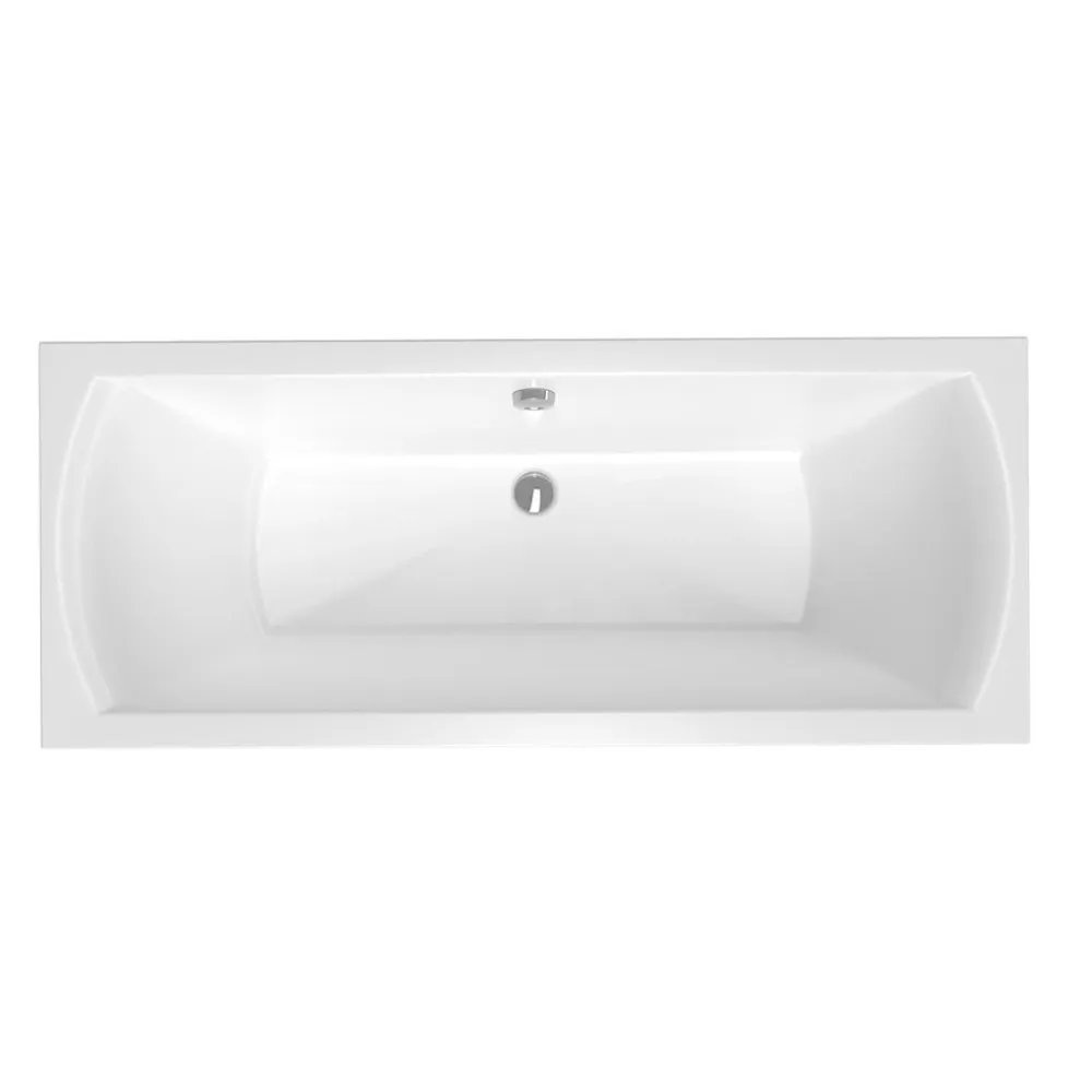 Baignoire Droite|Siko 170x70 cm Cube Way Plus baignoire rectangulaire en acrylique, gauche et droite, sans pieds, blanc (CUB1700PLUS)