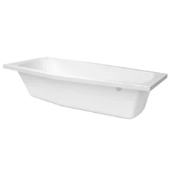 Baignoire Asymétrique|Siko 160x70 cm Laguna Aneta baignoire bain/douche asymétrique avec pieds, acrylique, gauche, blanc (AN1600LPLUS-SET)
