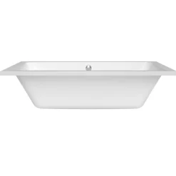 Baignoire Droite|Siko 180x80 cm Nora Plus baignoire rectangulaire en acrylique, gauche et droite, sans pieds, blanc (NO1800PLUS)