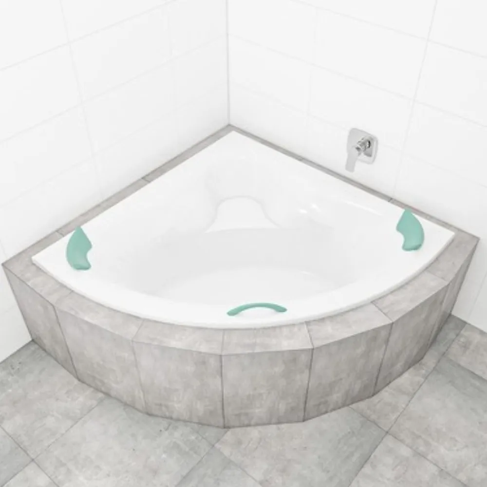 Baignoire D'Angle|Siko 150x150 cm Royale baignoire d'angle en acrylique, gauche et droite, sans pieds, blanc (RO1500NEW)
