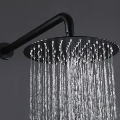 Silla Global Silla Élégant Colonne de Douche en Laiton Encastrée, Ensemble de Douche Mécanique, Noir mat