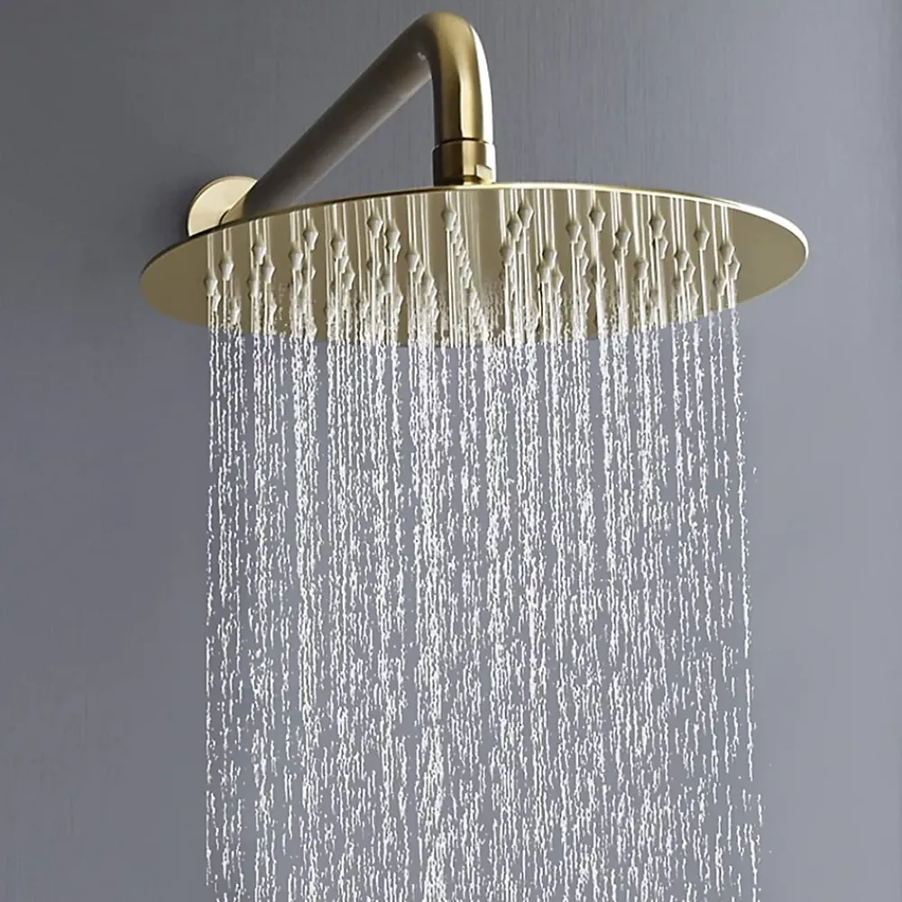 Colonne De Douche Encastrable|Silla Global Silla Élégant Colonne de Douche en Laiton Encastrée, Ensemble de Douche Mécanique, Doré