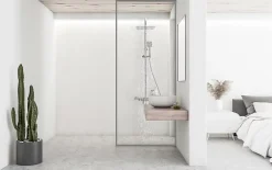 Silla Global Silla Élégant Colonne de Douche avec Mitigeur Réglable en Hauteur Système de Douche, Chrome