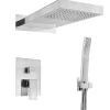 Colonne De Douche Encastrable|Silla Global Silla Élégant Colonne de Douche Encastrée Ensemble de Douche Mécanique Système de Douche Encastrable, Chrome