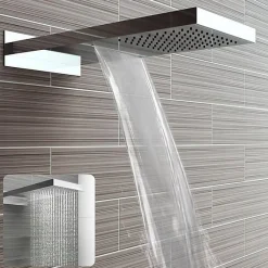 Colonne De Douche Encastrable|Silla Global Silla Élégant Colonne de Douche Encastrée Ensemble de Douche Mécanique Système de Douche Encastrable, Chrome
