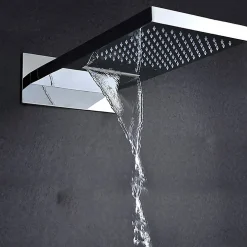 Colonne De Douche Encastrable|Silla Global Silla Élégant Colonne de Douche Encastrée Ensemble de Douche Mécanique Système de Douche Encastrable, Chrome