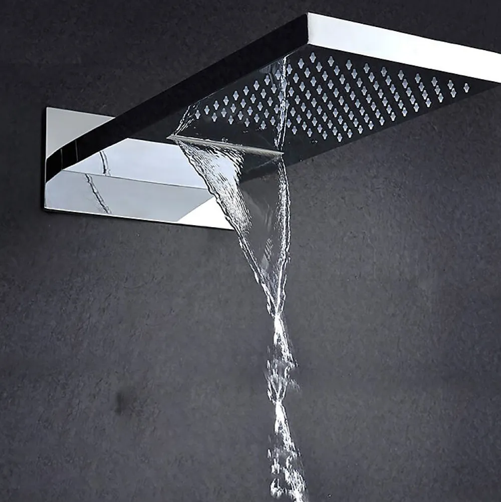 Colonne De Douche Encastrable|Silla Global Silla Élégant Colonne de Douche Encastrée Ensemble de Douche Mécanique Système de Douche Encastrable, Chrome