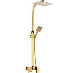 Silla Global Silla Élégant Colonne de Douche avec Mitigeur Réglable en Hauteur Système de Douche, Doré