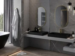 Silla Global SILLA Miroir mural ovale, 85 x 50 cm, cadre doré
