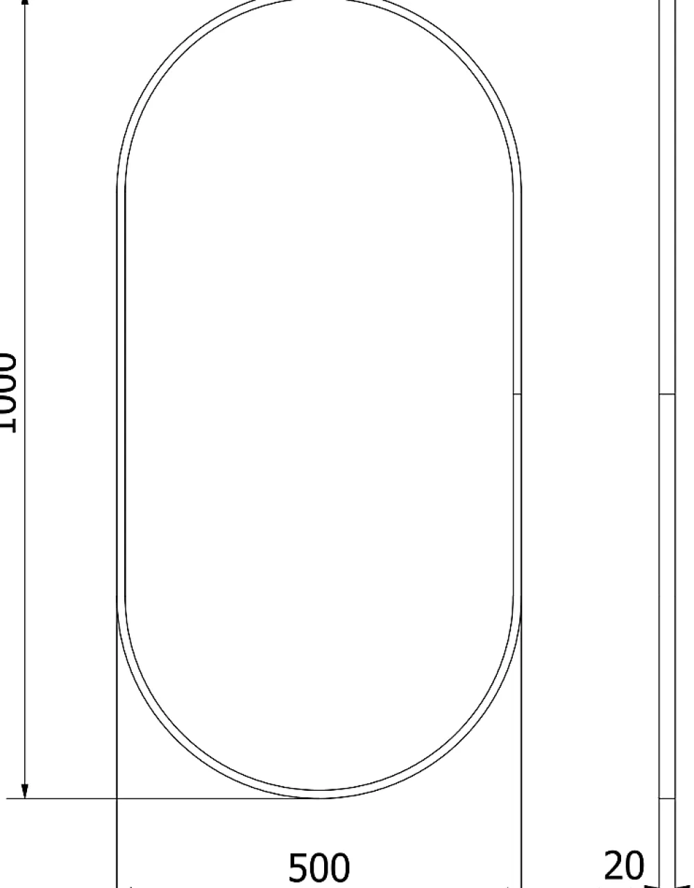 Silla Global SILLA Miroir mural ovale, 100 x 50 cm, cadre doré