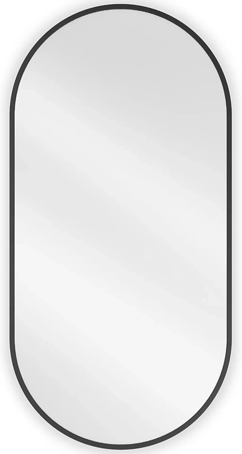 Silla Global SILLA Miroir mural ovale, 90 x 45 cm, cadre noir