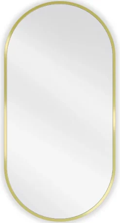 Miroir Grossissant|Silla Global SILLA Miroir mural ovale, 80 x 40 cm, cadre doré