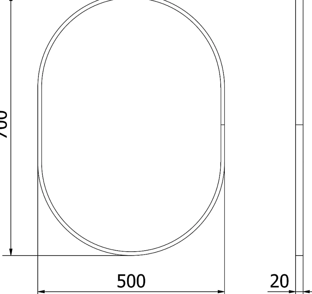 Miroir Grossissant|Silla Global SILLA Miroir mural ovale, 70 x 50 cm, cadre noir