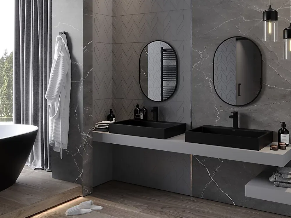 Miroir Grossissant|Silla Global SILLA Miroir mural ovale, 70 x 50 cm, cadre noir