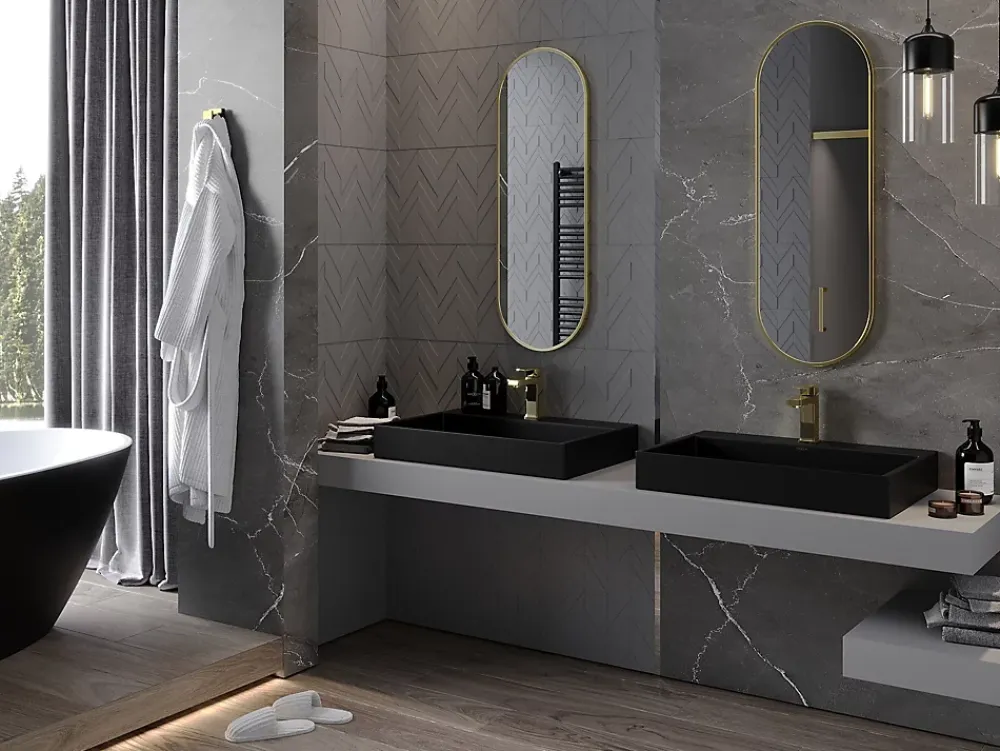Miroir Grossissant|Silla Global SILLA Miroir mural ovale, 100 x 35 cm, cadre doré