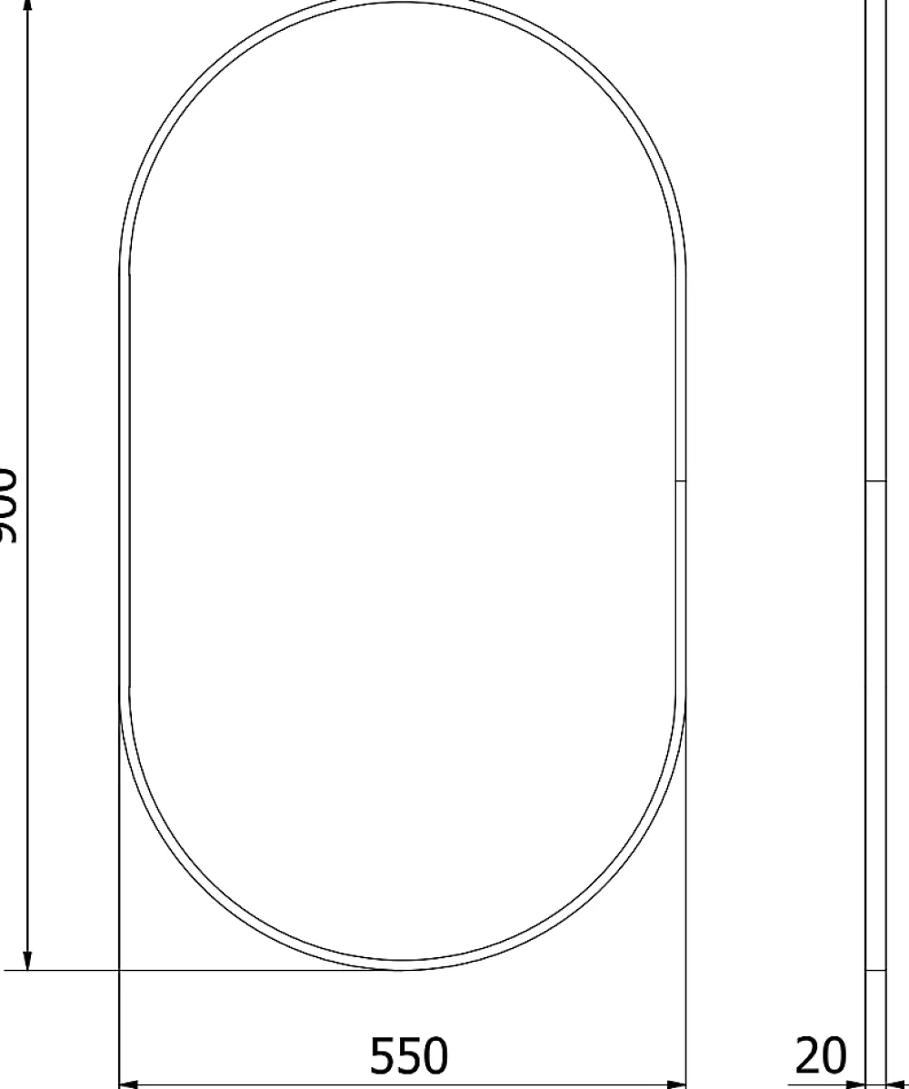 Miroir Grossissant|Silla Global SILLA Miroir mural ovale, 90 x 55 cm, cadre noir