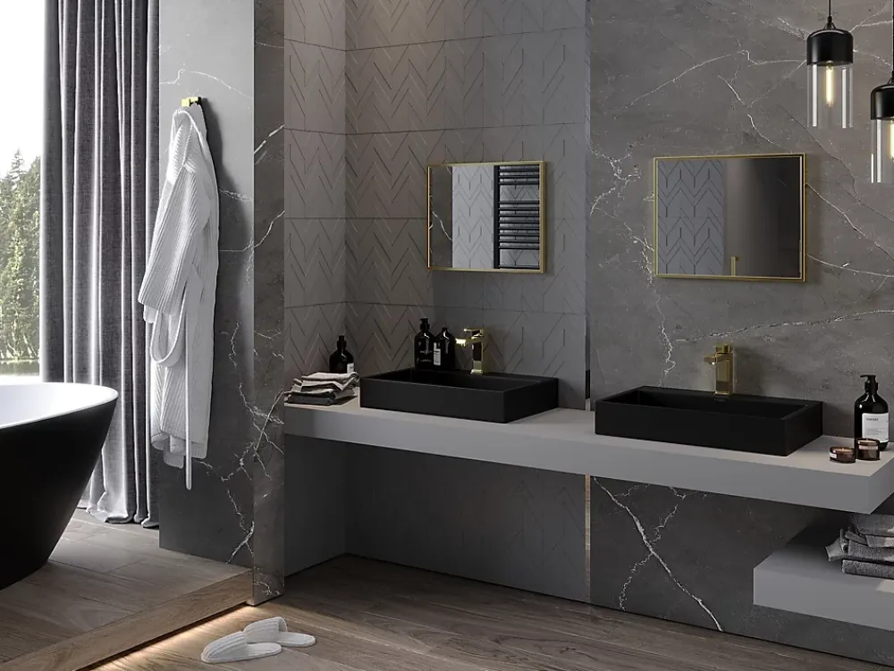 Silla Global SILLA Miroir mural rectangulaire, 50 x 40 cm, cadre doré