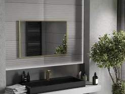Silla Global SILLA Miroir mural rectangulaire, 90 x 60 cm, cadre doré