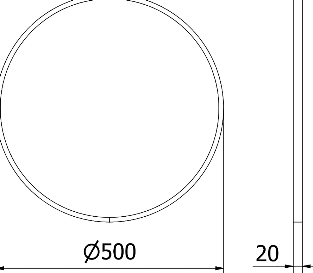 Miroir Grossissant|Silla Global SILLA Miroir mural rond, 50 cm, cadre noir
