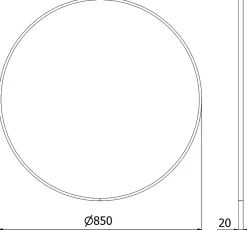 Miroir Grossissant|Silla Global SILLA Miroir mural rond, 85 cm, cadre noir