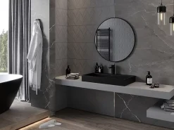 Miroir Grossissant|Silla Global SILLA Miroir mural rond, 85 cm, cadre noir