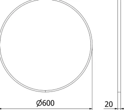 Silla Global SILLA Miroir mural rond, 60 cm, cadre doré