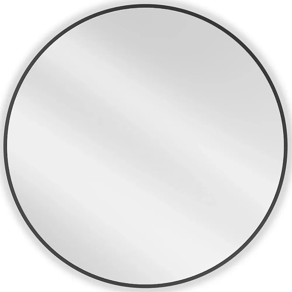 Silla Global SILLA Miroir mural rond, 80 cm, cadre noir