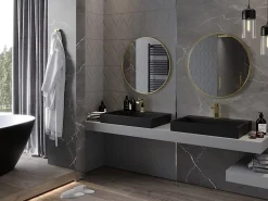 Miroir Grossissant|Silla Global SILLA Miroir mural rond, 70 cm, cadre doré